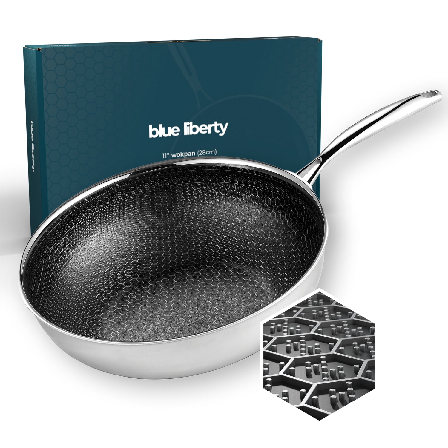 Blue Liberty Wokpan 28 cm